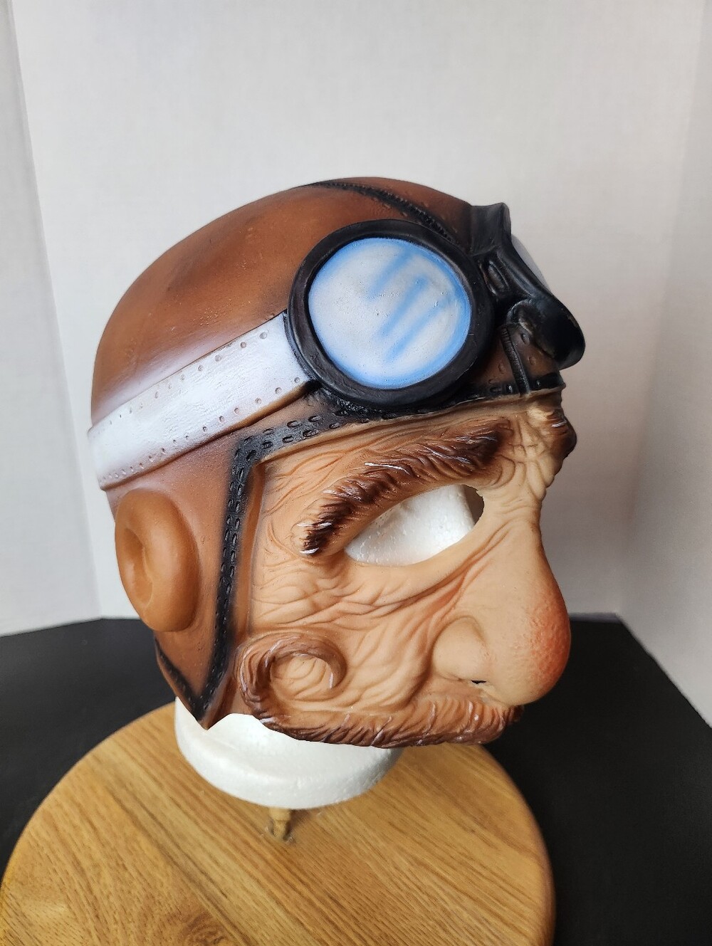1985 Steampunk Pilot Halloween Rubber Mask Adult Sized Vintage Imagineering Co.